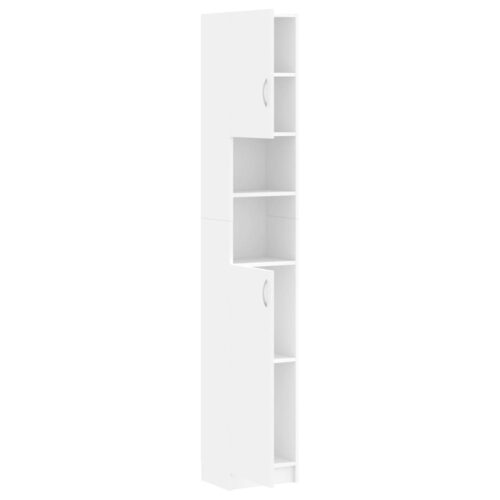 Bathroom Cabinet White 32x25.5x190cm Engineered Wood - Image 6