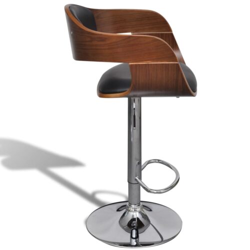 Bar Stool Bent Wood Faux Leather - Image 5