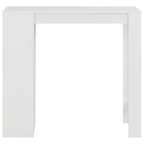 Bar Table with Shelf White 110x50x103cm - Image 2
