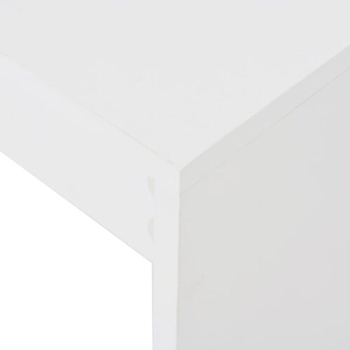 Bar Table with Shelf White 110x50x103cm - Image 5