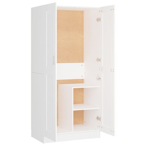 Wardrobe White 82.5x51.5x180cm Engineered Wood - Image 2