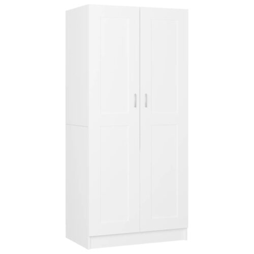 Wardrobe White 82.5x51.5x180cm Engineered Wood - Image 5