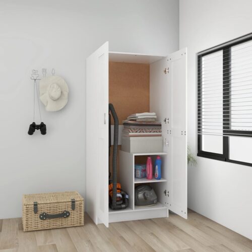 Wardrobe White 82.5x51.5x180cm Engineered Wood - Image 10