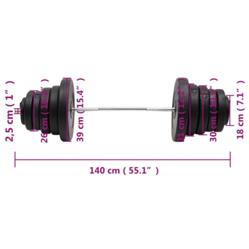 Barbell with Plates 90 kg - Image 6