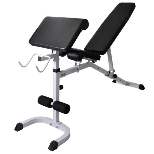 Workout Bench with Weight Rack Barbell Dumbbell Set 60.5kg - Image 5