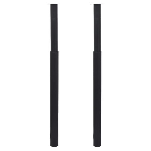 2pcs Telescopic Table Legs Black 710mm-1100mm - Image 2