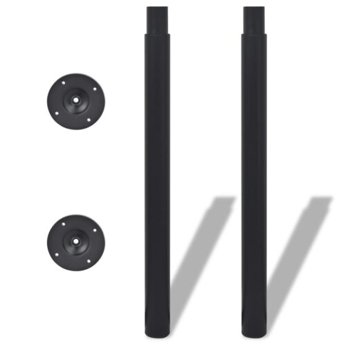 2pcs Telescopic Table Legs Black 710mm-1100mm - Image 3