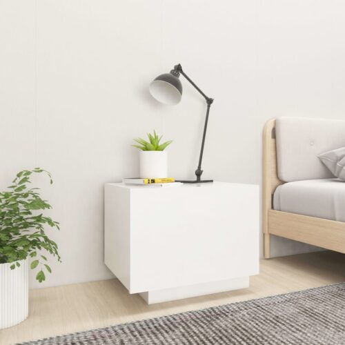 Bedside Cabinet White 100x35x40cm Engineered Wood - Image 10