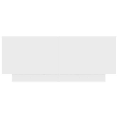 Bedside Cabinet White 100x35x40cm Engineered Wood - Image 4