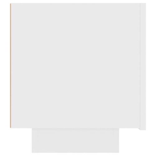 Bedside Cabinet White 100x35x40cm Engineered Wood - Image 6