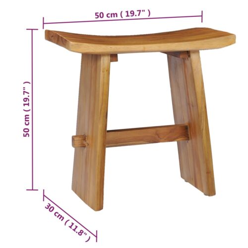 Stool Solid Teak Wood - Image 6