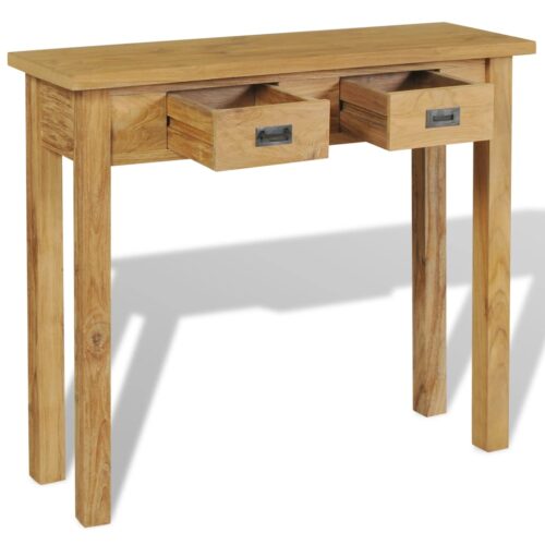 Console Table Solid Teak 90x30x80cm - Image 3