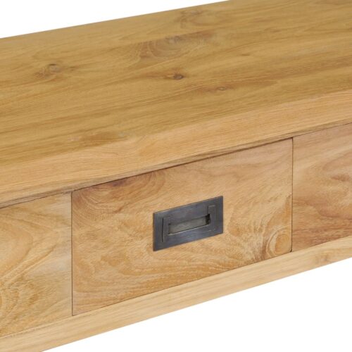 Console Table Solid Teak 90x30x80cm - Image 5