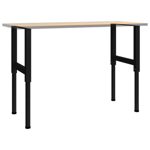 Adjustable Work Bench Frames 2pcs Metal 55x(69-95.5)cm Black - Image 2