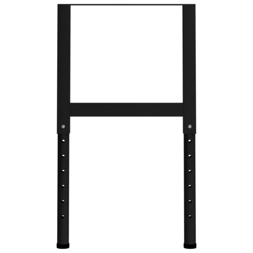 Adjustable Work Bench Frames 2pcs Metal 55x(69-95.5)cm Black - Image 4