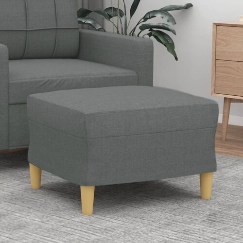 Footstool Dark Grey 60x50x41cm Fabric - Image 8