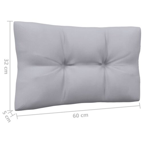 6-Piece Garden Lounge Set with Grey Cushions Pine Wood Outdoor Patio Furniture - Image 7
