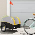Bike Trailer Black Yellow 45 kg Iron