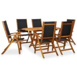 7-Piece Outdoor Dining Set Acacia Wood Timber Outdoor Patio Furniture