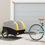 Bike Trailer Black Yellow 45 kg Iron