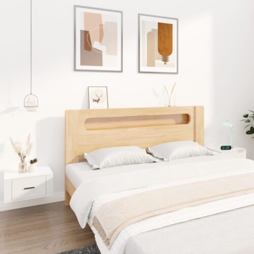 Wall-mounted Bedside Cabinets 2pcs High Gloss White 50x36x25cm - Image 12