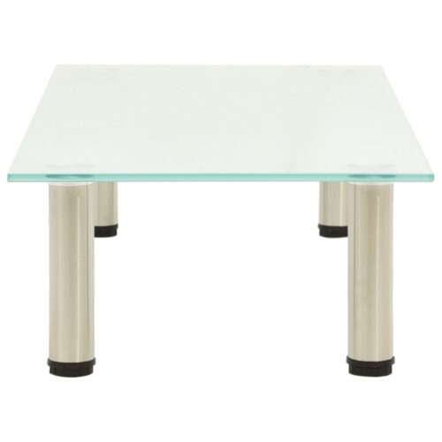 TV Stand Frosted 80x35x17cm Tempered Glass - Image 3
