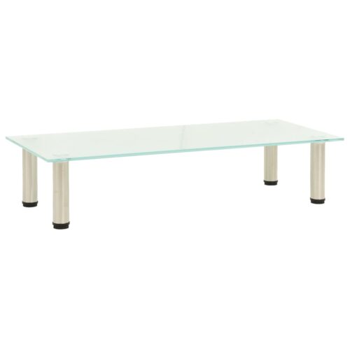 TV Stand Frosted 80x35x17cm Tempered Glass - Image 6