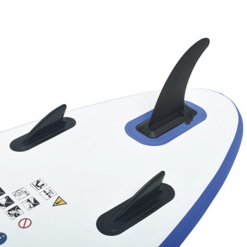 Inflatable Stand Up Paddle Board Set SUP Kayak Surf Water Surfboard Blue White - Image 5