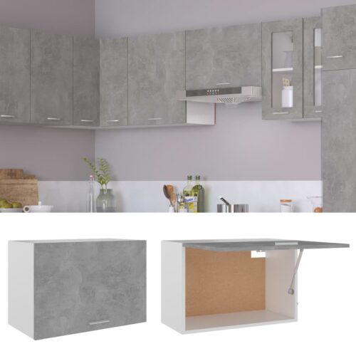 Hanging Cabinet Concrete Grey 60x31x40cm Engineered Wood - Image 2
