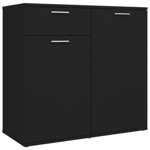 Sideboard Black 80x36x75cm Engineered Wood