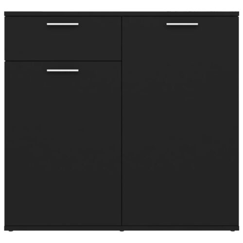 Sideboard Black 80x36x75cm Engineered Wood - Image 6