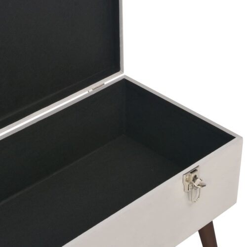 Bench with Storage Compartment Grey 80cm Velvet - Image 5