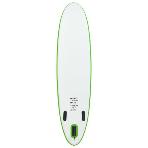Inflatable Stand Up Paddle Board Set SUP Kayak Surf Water Surfboard Green White - Image 4