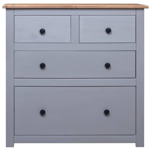 Sideboard Grey 80x40x83cm Pinewood Panama Range - Image 3