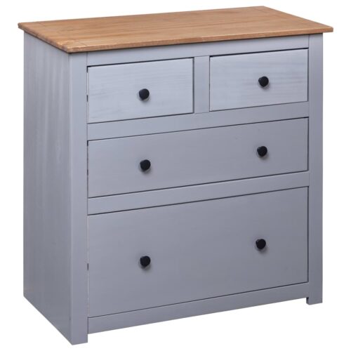 Sideboard Grey 80x40x83cm Pinewood Panama Range - Image 4