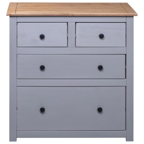 Sideboard Grey 80x40x83cm Pinewood Panama Range - Image 6