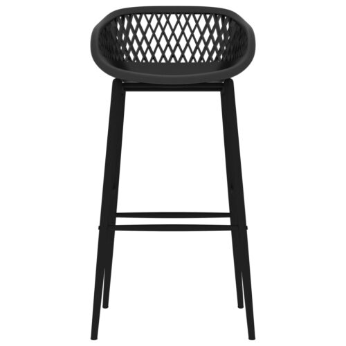 Bar Chairs 4pcs Black - Image 3