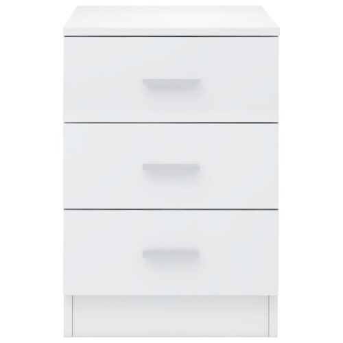 Bedside Cabinets 2pcs High Gloss White 38x35x56cm Engineered Wood - Image 5