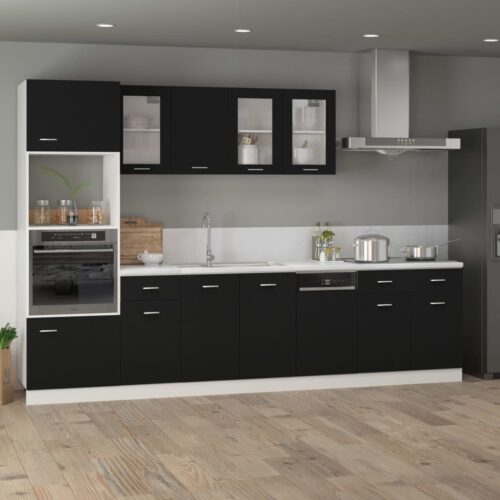 Drawer Bottom Cabinet Black 80x46x81.5cm Engineered Wood - Image 3