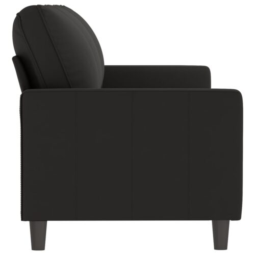 3-Seater Sofa Black 180cm Velvet - Image 4