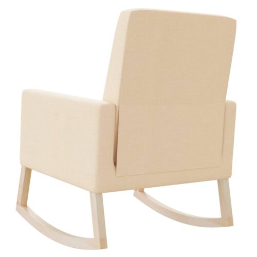 Rocking Chair Cream Fabric - Image 5