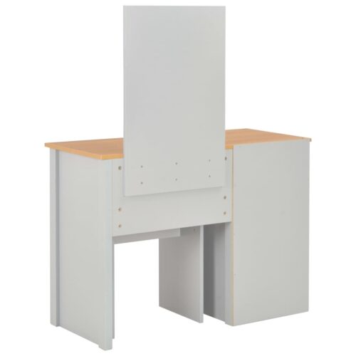 Dressing Table with Mirror Stool Grey 104x45x131cm - Image 5