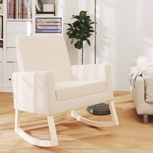 Rocking Chair Cream Fabric - Image 9