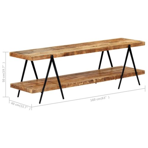 TV Cabinet 160x40x50cm Solid Mango Wood - Image 5