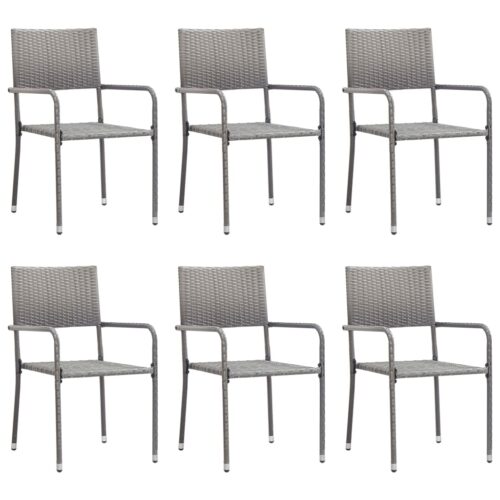 7-Piece Garden Dining Set Grey Outdoor Patio Lounge Furniture - Image 2