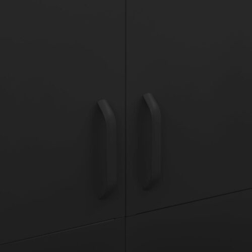 Wardrobe Black 90x50x180cm Steel - Image 7