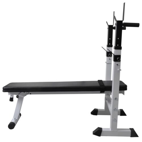 Workout Bench with Weight Rack Barbell Dumbbell Set 60.5kg - Image 3