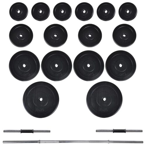 Workout Bench with Weight Rack Barbell Dumbbell Set 60.5kg - Image 9