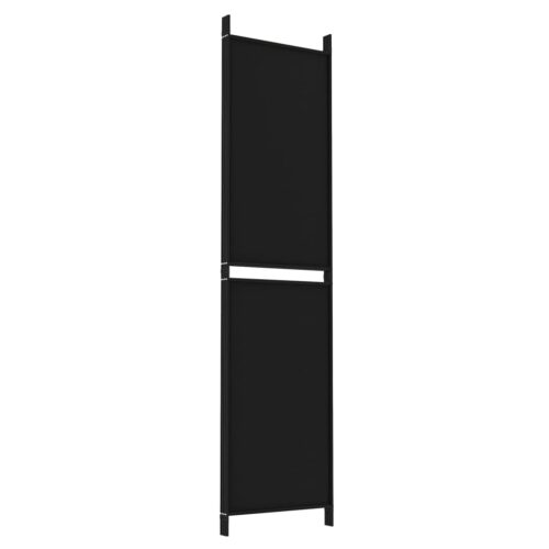 4-Panel Room Divider Black 200x200cm Fabric - Image 6