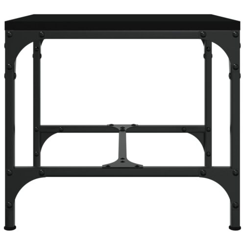 Side Tables 2pcs Black 40x40x35cm Engineered Wood - Image 6